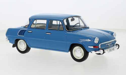 Skoda 1000 MB 1964 Blauw - 1:18